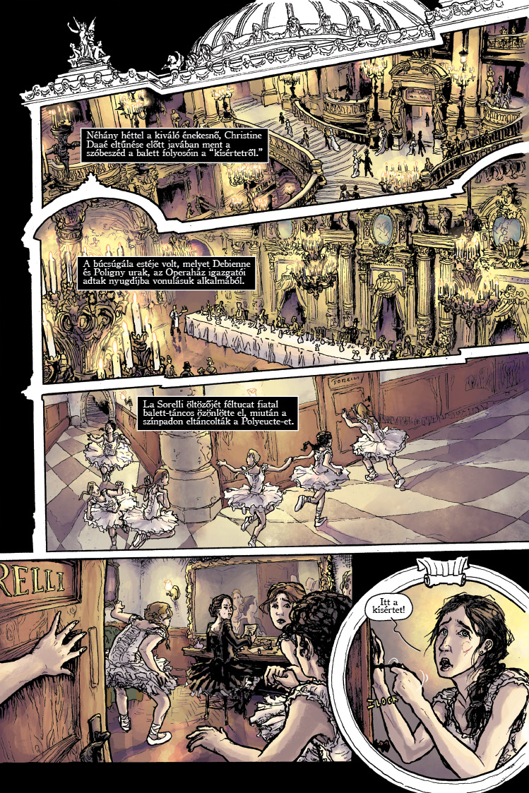 Az Operaház Fantomja képregény (1. oldal)